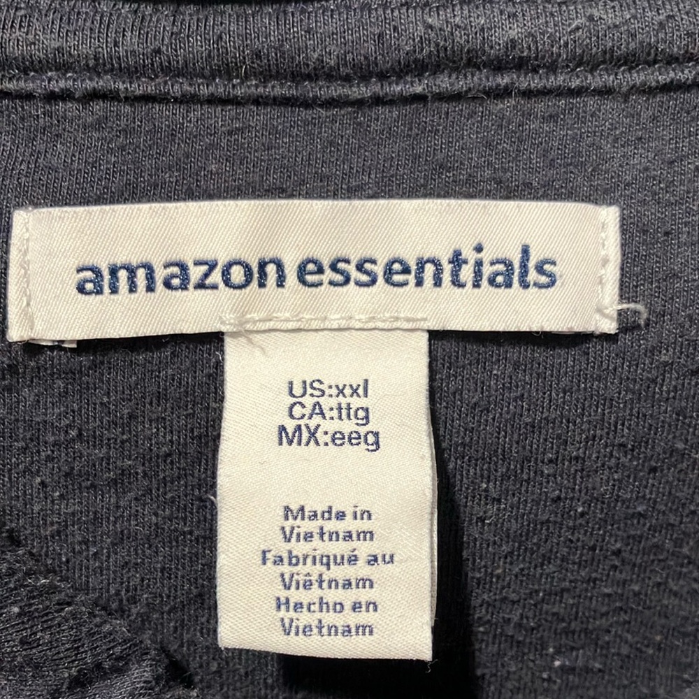 Amazon Essentials Blue, Red and White Colorblock Hoodie - Picture 2 of 5
